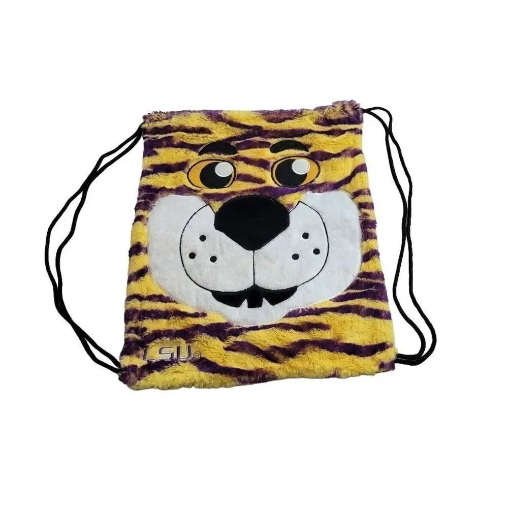 LSU Tigers string backpack purse 14x17